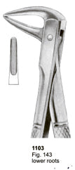 Extracting Forceps English Pattern Lower Roots