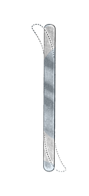 Ribbon Retractor, Malleable, 13", 1 3/4" Wide (45 mm) - Garana Industries