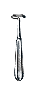 Doyen Rib Elevator, Large, Curved Left, 6 1/2" (16.5 cm) - Garana Industries