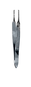 Graefe Forceps, Straight, 1 x 2 Teeth, 2 1/2" (6.5 cm) - Garana Industries