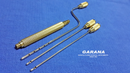 Liposuction Set of 3 Cannula & 1 Handle Gold Plated, Cannula Size 4mm L Shape & 3mm Straight