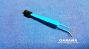Ophthalmic Bipolar Forceps Iris Angled Tip Size 1mm Autoclavable Reusable Size 12cm