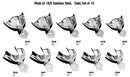 Impression Trays Solid Set of 10 Pieces