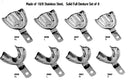 Impression Trays Solid Full Denture Set of 08 Pieces