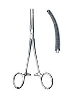 Rochester-Ochsner Thoracic Forceps, 1 x 2 Teeth, Curved 10" (25 cm) - Garana Industries