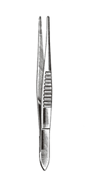 Dressing Forceps, Delicate, Serrated Tips 8" (20 cm) - Garana Industries