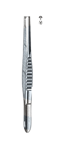 Tissue Forceps, Delicate, 1 x 2 Teeth 5" (12.5 cm) - Garana Industries